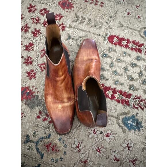MAGNANNI Men's Brown Leather RILEY Cognac Chelsea Boots Size 7.5M - Picture 4 of 11